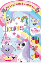 Mes activites a emporter - les dinos - avec des stickers, 6 crayons bicolores et une gomme !