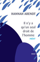 Il n'y a qu'un seul droit de l'homme - precede de : nous refugies