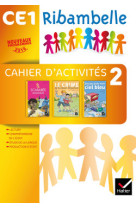 Ribambelle ce1 serie jaune ed. 2016 - cahier d'activites 2 + livret d'entrainement 2