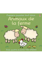 Animaux de la ferme - premiers puzzles tout-doux - avec quatre puzzles tres simples