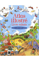 Atlas illustre - livre rabats - avec un planisphere geant