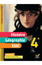 Fiches d'activites histoire-geographie-emc 4e - ed. 2022 - cahier eleve