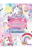 J'aime les stickers - licornes - + de 500 autocollants - des stickers à colorier - des stickers pail