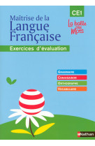 La balle aux mots - maitrise de la langues - cahier evaluation - ce1