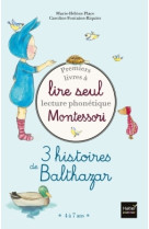 Coffret premiers livres a lire seul 3 histoires de balthazar niveau 2 pedagogie montessori - lecture