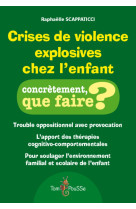 Crises de violence explosives chez l'enfant - trouble oppositionnel avec provocation