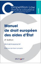 Manuel de droit europeen des aides d'etat