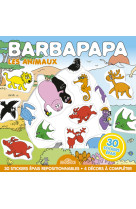 Barbapapa - pochette de stickers repositionnables - les animaux