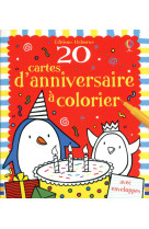 20 cartes d'anniversaire à colorier