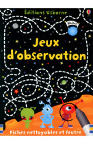 Jeux d'observation - fiches nettoyables et feutre