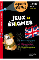 Jeux et énigmes - anglais - du cm2 à la 6e - cahier de vacances 2024