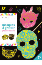 Masques à gratter phosphorescents - pochette avec accessoires