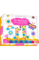 Je dessine avec mes doigts et des tampons  - coffret gros tampons et encrier