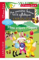 Premières lectures syllabiques - filou prépare pâques