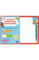 Kit ardoise additions soustractions multiplications - des 6 ans -