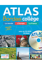 Atlas bordas collège + cd - édition 2016 - grand public