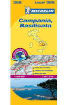 Carte départementale campania, basilicata