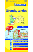 Carte départementale gironde, landes