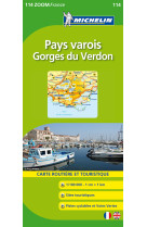 Carte zoom pays varois, gorges du verdon