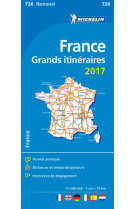 Carte nationale 726 grands itineraires france 2017