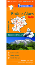 Carte régionale rhône-alpes 2018