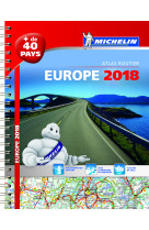 Atlas europe 2018 - atlas routier et touristique (a4-spirale)