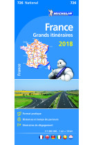 Carte nationale grands itinéraires france 2018