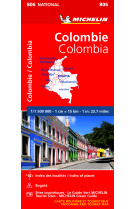 Carte nationale colombie / colombia