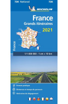 Carte nationale grands itinéraires france 2021