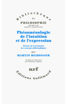 Phénoménologie de l'intuition et de l'expression