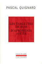 Les tablettes de buis d'apronenia avitia