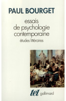 Essais de psychologie contemporaine