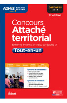 Concours attaché territorial - ecrit et oral - catégorie a - admis - tout-en-un