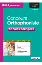 Concours orthophoniste - annales corrigées