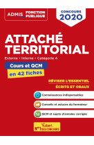 Attaché territorial - catégorie a - cours et qcm en 42 fiches