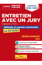 Entretien avec un jury - concours de catégories a, b et c - méthodes et exercices