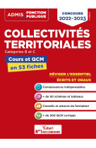 Collectivités territoriales - cours et qcm - catégories a, b et c - l'essentiel en 53 fiches