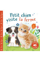 Petit chien visite la ferme