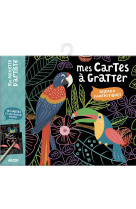 Ma pochette d'artiste - mes cartes à gratter - oiseaux fantastiques