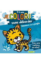 Je colorie sans déborder (2-4 ans) - animaux de la jungle t38 - avec gros contours en relief !