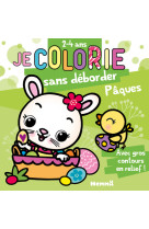 Je colorie sans déborder (2-4 ans) - pâques (lapine dans panier) t69