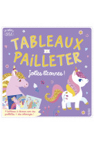 Tableaux à pailleter, jolies licornes !