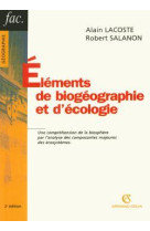 éléments de biogéographie et d'écologie