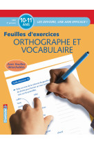 Orthographe et vocabulaire cm2 5e primaire - exercices