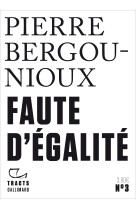 Faute d'égalité