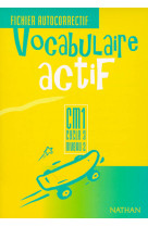 Vocabulaire actif cm1 fichier autocorrectif