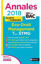 Annales bac - eco droit stmg - corrige 2018