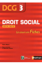 Droit social epreuve 3 dcg - le cours en fiches - 2014/2015