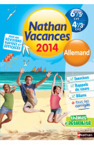 Cahier de vacances 2014 allemand 6e/5e lv1-4e/3e lv2 - nathan vacances