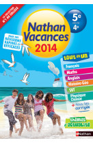 Cahier de vacances 2014 tout en un de la 5e vers la 4e